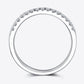 Moissanite Platinum-Plated Half-Eternity Ring