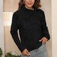 Asymmetrical Neck Long Sleeve Pullover Sweater
