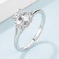 1 Carat Moissanite 925 Sterling Silver Split Shank Ring