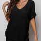 V-Neck Slit High-Low Knit Top