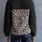 Leopard Quarter-Snap Teddy Sweatshirt