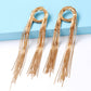 Round Shape Fringed Copper Earrings