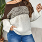 Plus Size Round Neck Long Sleeve Printed Sweater
