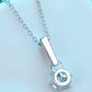 1 Carat Moissanite 925 Sterling Silver Chain-Link Necklace