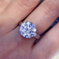 5 Carat Moissanite Platinum-Plated Ring