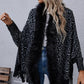 Leopard Fringe Detail Poncho