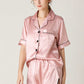 Lapel Collar Shirt and Shorts Lounge Set