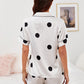 Lapel Collar Shirt and Shorts Lounge Set