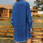 Raw Hem Collared Denim Dress