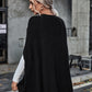 Ribbed Round Neck Slit Sleeve Knit Top