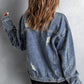 Studded Button Down Denim Jacket