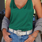 V-Neck Ruched Detail Tank