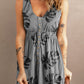 Printed Button Down Sleeveless Magic Dress
