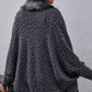 Leopard Fringe Detail Poncho