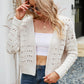 Open Front Cuffed Cropped Cardigan
