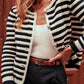 Striped Button Down Cardigan