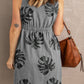 Printed Button Down Sleeveless Magic Dress