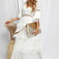 V-Neck Spliced Lace Maxi Dress