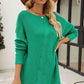 Boat Neck Dropped Shoulder Knit Top