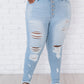 Kancan At Last Distressed Button Fly Skinny Jeans