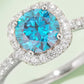 1 Carat Moissanite 925 Sterling Silver Halo Ring