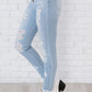 Kancan At Last Distressed Button Fly Skinny Jeans
