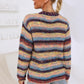 Striped Long Sleeve Open Front Cardigan