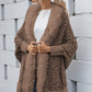 Leopard Fringe Detail Poncho