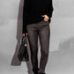 Surplice Dropped Shoulder Long Sleeve Sweater