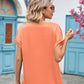V-Neck Cuffed Blouse