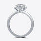 1 Carat Moissanite 925 Sterling Silver Halo Ring