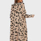 Leopard Hooded Cardigan with Pockets