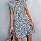 Leopard Round Neck Mini Dress
