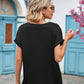 V-Neck Cuffed Blouse