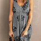 Printed Button Down Sleeveless Magic Dress