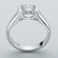 Looking Good 2 Carat Moissanite Platinum-Plated Ring