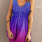 Printed Button Down Sleeveless Magic Dress