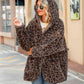 Leopard Hooded Coat with Pockets
