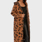 Leopard Hooded Cardigan with Pockets