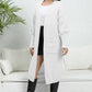 Open Front Dropped Shoulder Cardigan