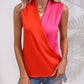 Two-Tone Surplice Neck Tank