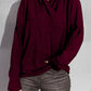 Surplice Dropped Shoulder Long Sleeve Sweater
