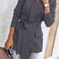 Belted Shawl Collar Blazer
