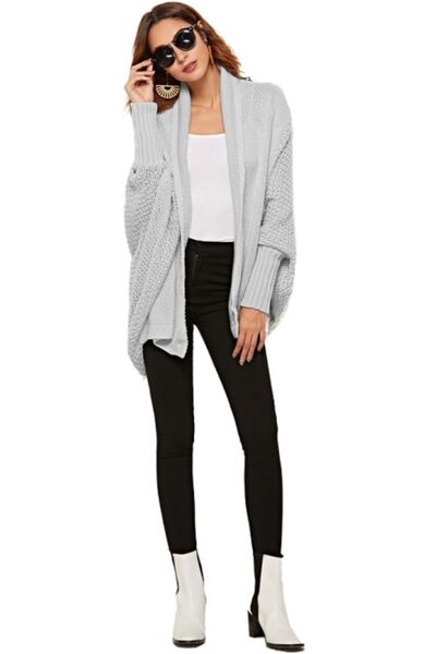 Open Front Batwing Sleeve Cardigan