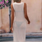 Openwork Johnny Collar Cover Up Dress