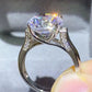 5 Carat Moissanite Platinum-Plated Ring