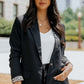 Leopard Lining One-Button Blazer