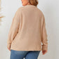 Plus Size Round Neck Drop Shoulder Long Sleeve Sweater