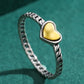 925 Sterling Silver Singe Heart Ring