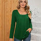 Square Neck Long Sleeve T-Shirt